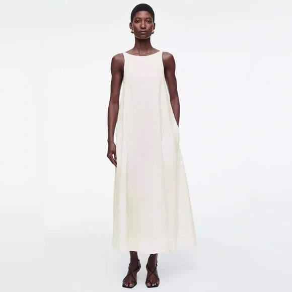 white linen babydoll dress The Babydoll: Cotton Voile White XL main image 1